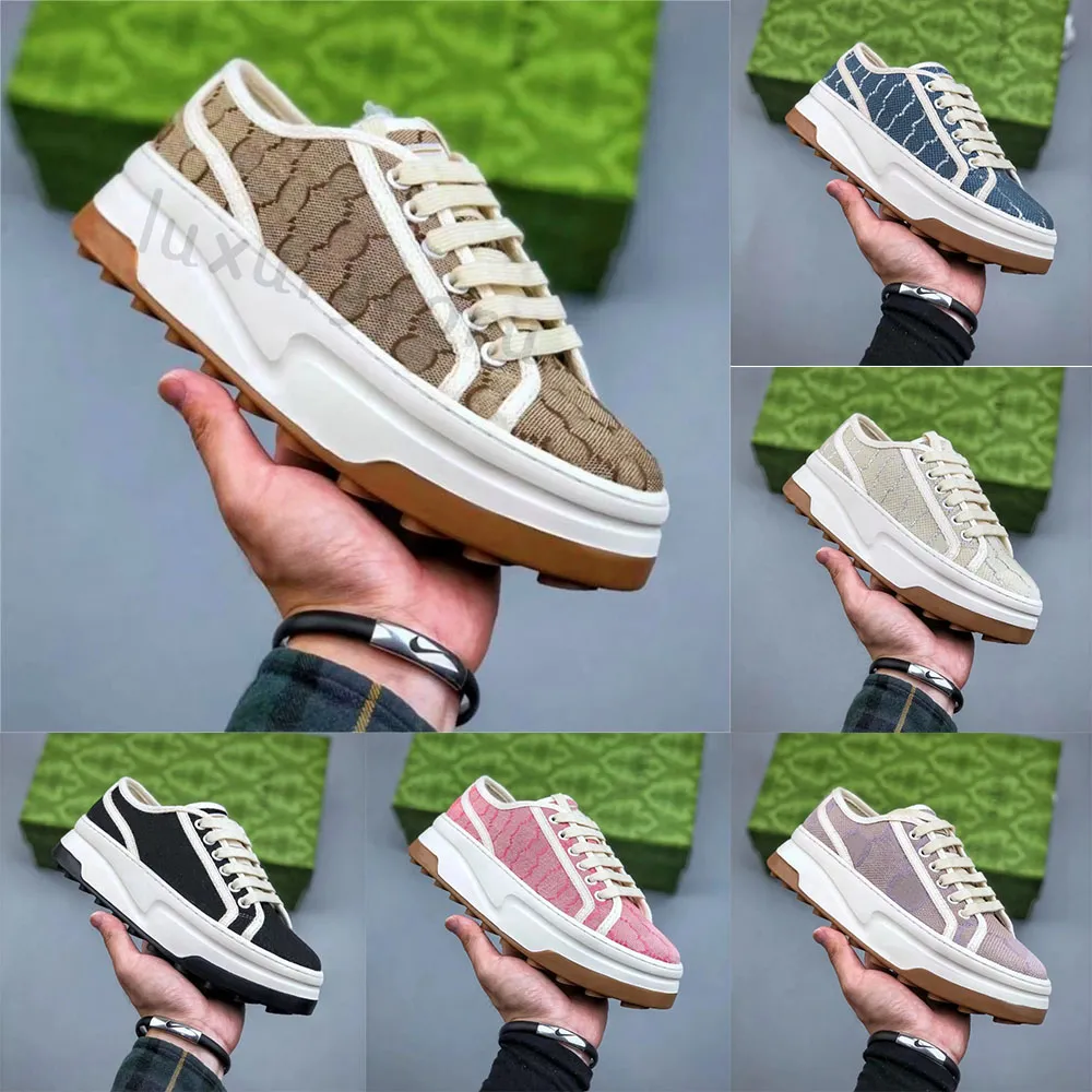 2023 Designer Kvinnor Vintage Casual Shoes Italy Lågtyg 1977 Högkvalitativ sneaker Luxury Tyg Tjocksoled Shoes Canvas Tennis Shoes