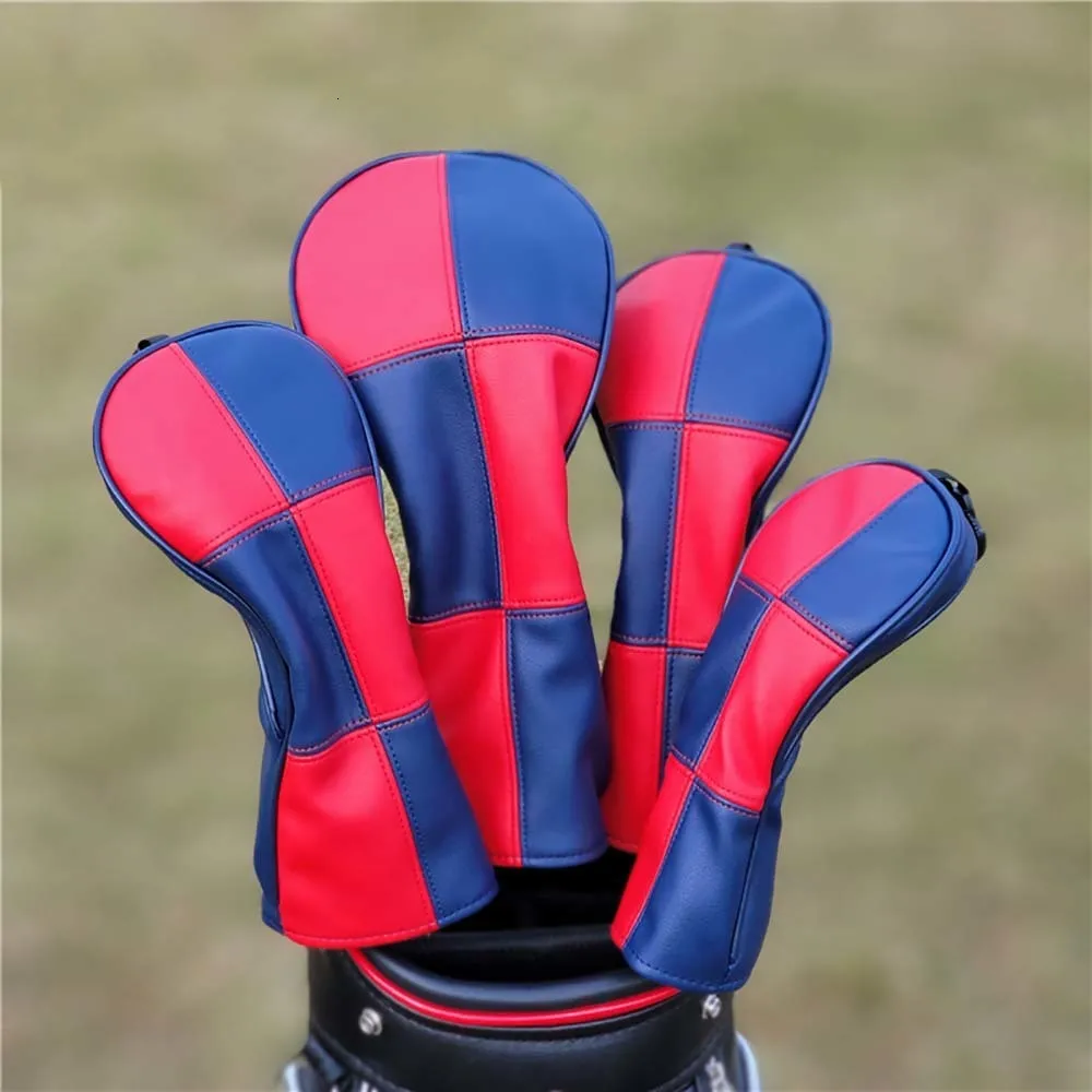 Club Heads Golf Wood Headcovers Golf Club Cover for Driver Fairway Hybrid PU skórzane osłony drewniane 230428