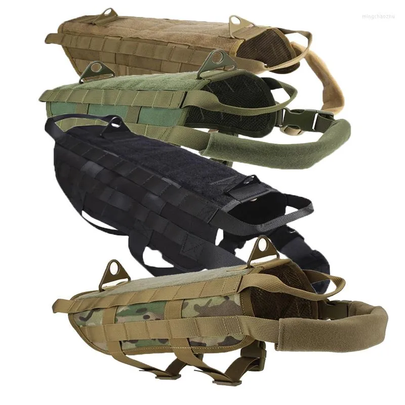 Giacche da caccia tattiche militari traspiranti vestiti per cani imbracatura regolabile addestramento K9 Molle gilet accessori di servizio