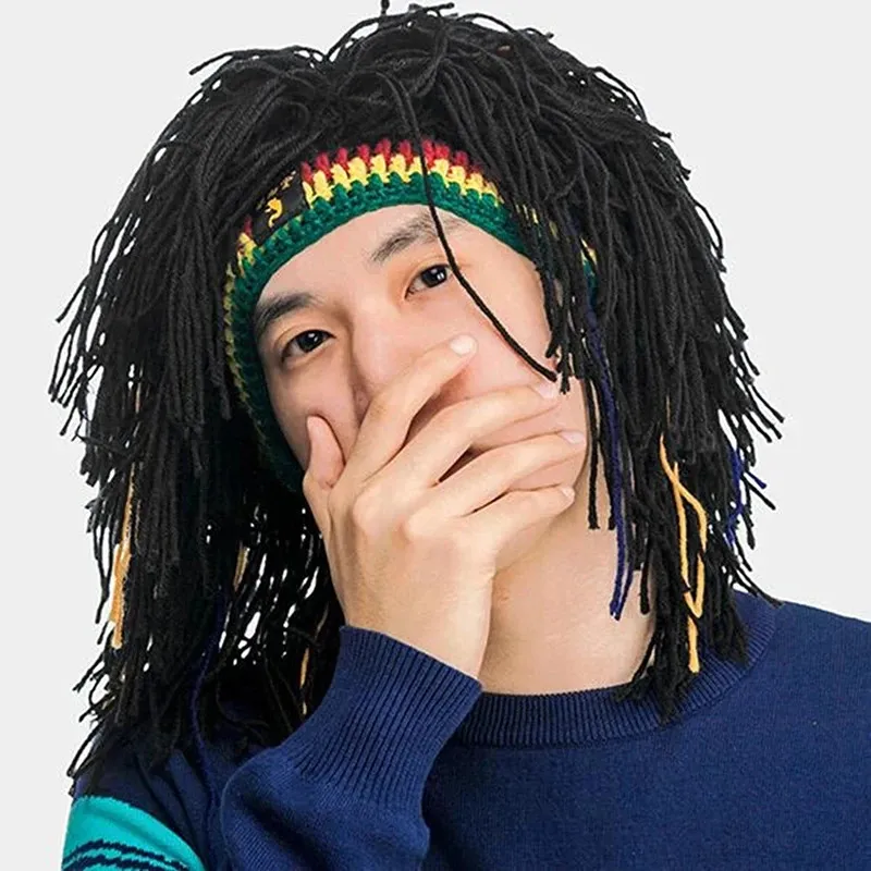 Szerokie grzbietowe czapki przylot Rasta Cap Beanie Kapelusz Jamajka ręcznie robione reggae dreadlocks Africa Roots Bob 231128