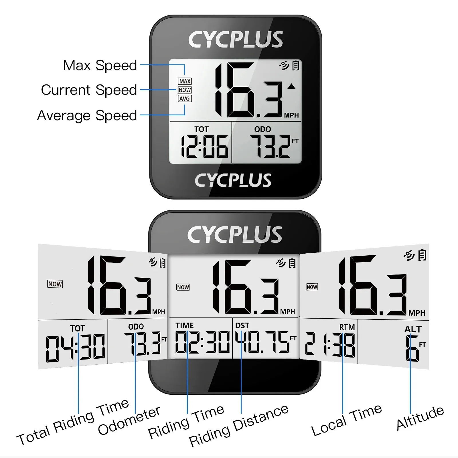 أجهزة كمبيوتر الدراجة CycPlus G1 GPS Bike Computer عداد السرعة مضاد للماء إكسسوارات الدراجات في عداد الدراجات مع حامل الجبل 231129