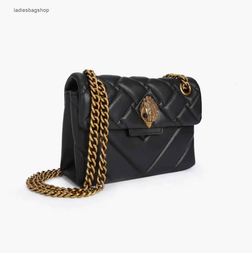 Sacs de soirée Sacs à bandoulière Kurt Geiger London Mini sacs à chaînes noir or/argent pour femmes sac à main de luxe en cuir véritable mode européenne et américaine