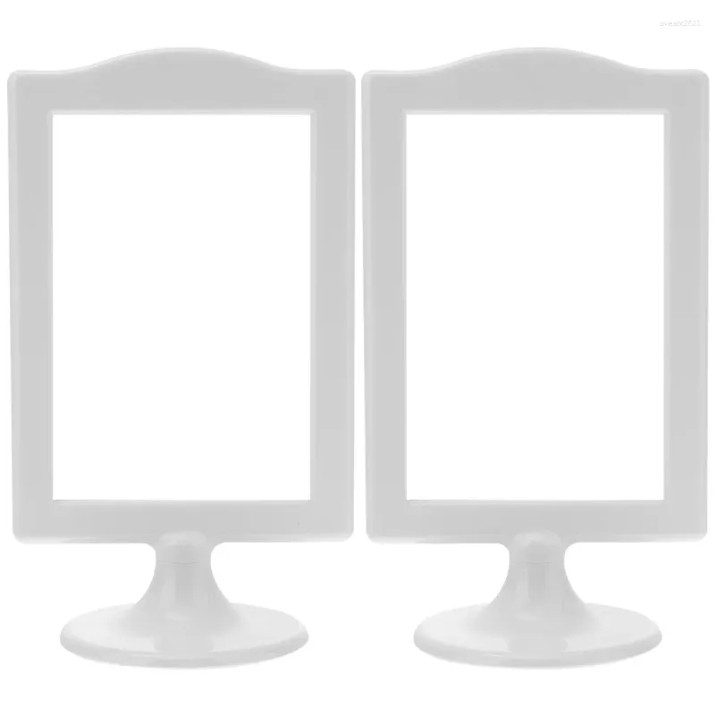 Frames 2 Pcs Po Frame Tabletop Decor Double Sided Party Favors Plastic Picture Home Rustic Household Desktop