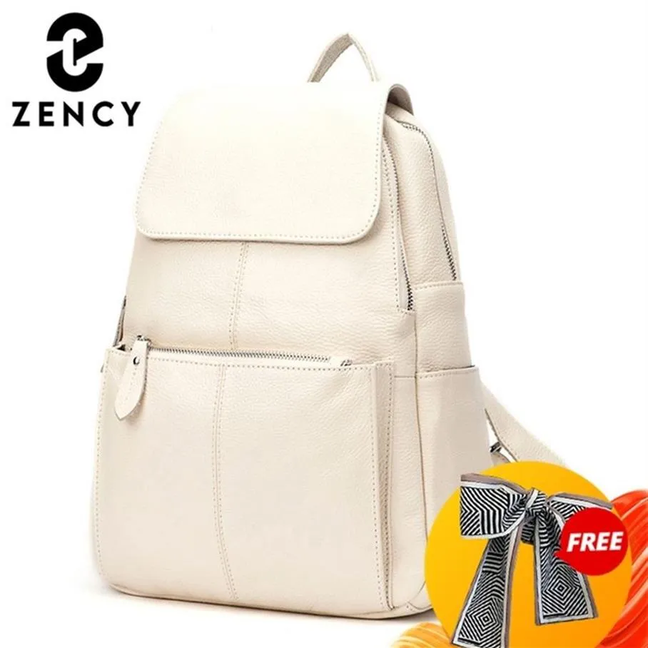 Zency Fashion Soft أصلي من الجلد الكبير نساء على الظهر عالي الجودة من السيدات يوميًا كيس سفر حقيبة سفر.