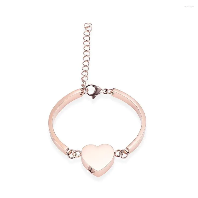 Brazalete de recuerdo de corazón de amor para los amantes de acero inoxidable, Mini urna de cremación, joyería, pulsera conmemorativa, medallón de cenizas, grabado gratis