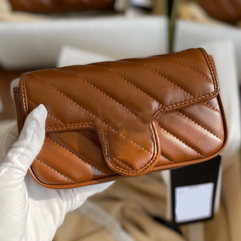 Fashion Chain Underarm Bag Classic Hardware Double Letter Flip Cover Wallet Designer Bags Genuine Leather Messenger Crossbody Handbag Purse