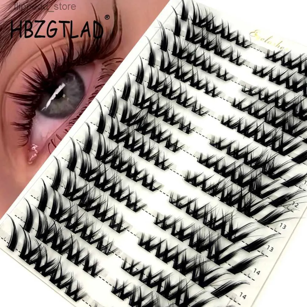 Falska ögonfransar Enkel kluster Eyelash Extension Mix 3D Fluffy Segmenterad Natural Mink Cat Eye Effect Makeup Lashes individuella falska ögonfransar Q231129