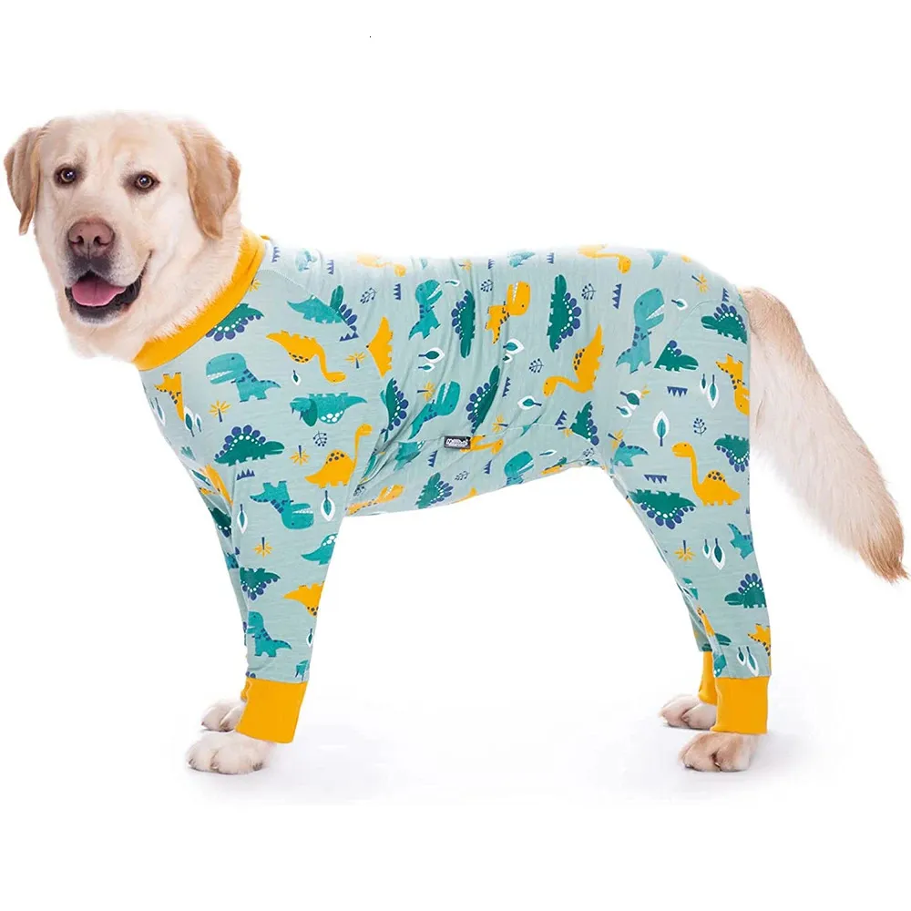 Dog Apparel Dog Pajamas Jumpsuit for Medium Large Dogs Pjs Clothes Apparel Onesies Dog Neuter Shirt Anti-Shedding Suit Stretchy Pet Jammies 231129