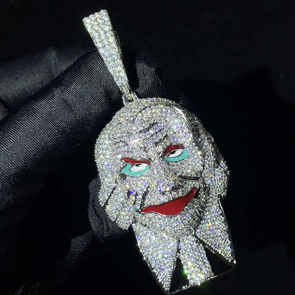 Hip Hop Clown Pendant GRA Certificate Diamond Moissanite Custom Silver Luxury Pendant For Gift