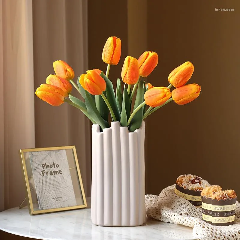 Decorative Flowers Simulation Tulip Fake Flower Home Decoration Wedding Table Office Fall Decor