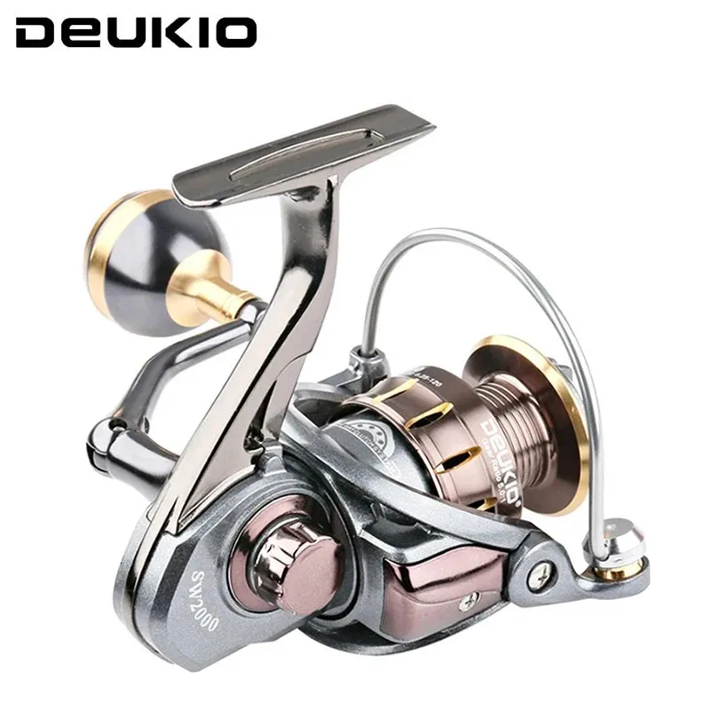 Fly Fishing Reels2 Deukio Sw 20007000 Super Far Casting All Spinning Reels  Durable Metal Line Cup Reel Fish Tackle 231129