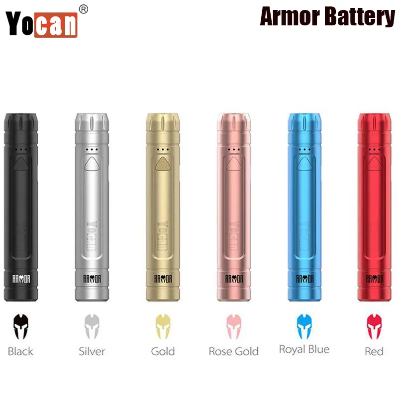 YoCan Armor Battery 350MAH調整可能な電圧10S予熱機能Yocan Armor Kit Vaporizer e-cigarette 100％origin