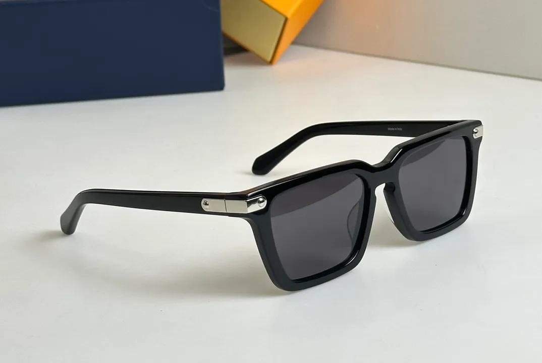 Fyrkantiga solglasögon guld svart/mörkgrå lins män designer solglasögon nyanser sunnies gafas de sol uv400 glasögon med låda