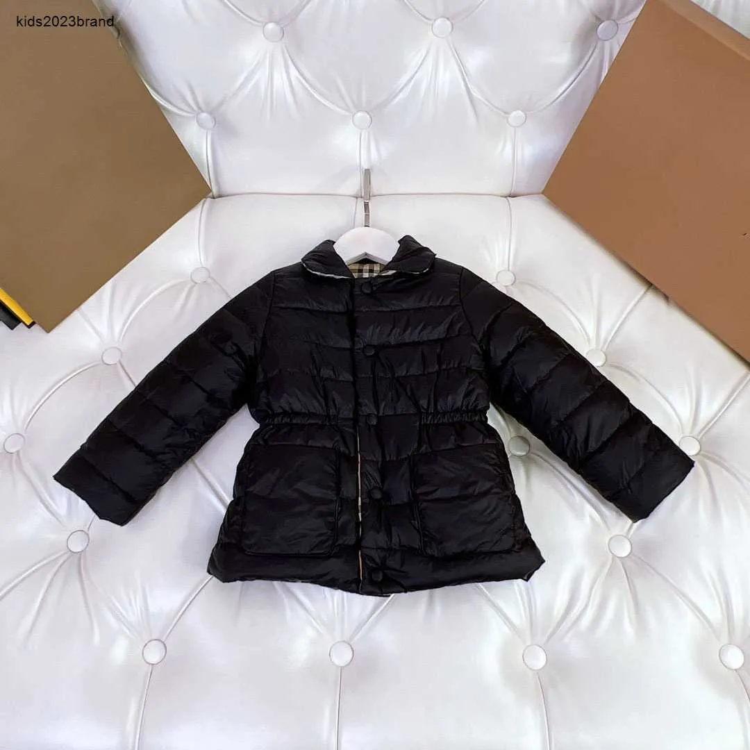 Novo bebê jaquetas dupla face uso meninos casaco de inverno crianças roupas de grife tamanho 100-170 de alta qualidade meninas outwear nov25