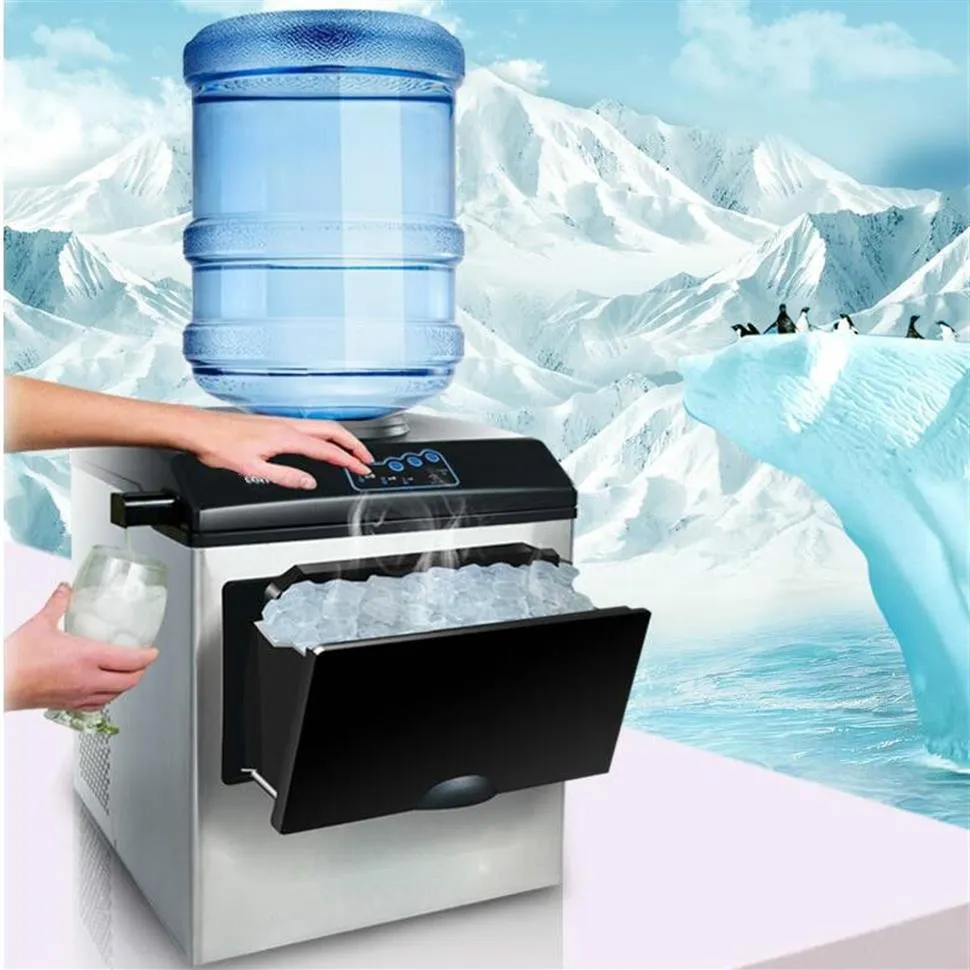 Comercial inteligente gelo leite loja de chá bar dedicado forma bala máquina de gelo amplamente utilizado industrial cubo de gelo machine343r