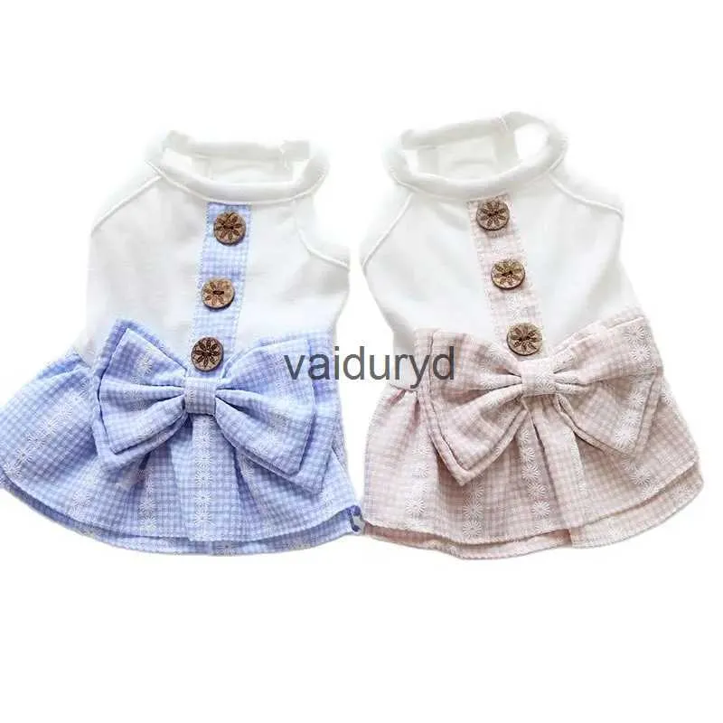 Vêtements pour chiens Floral Cat Robe Jupe Pet Chiot Chemise Printemps / Été Vêtements Tenue 5 Tailles 2 Couleursvaiduryd