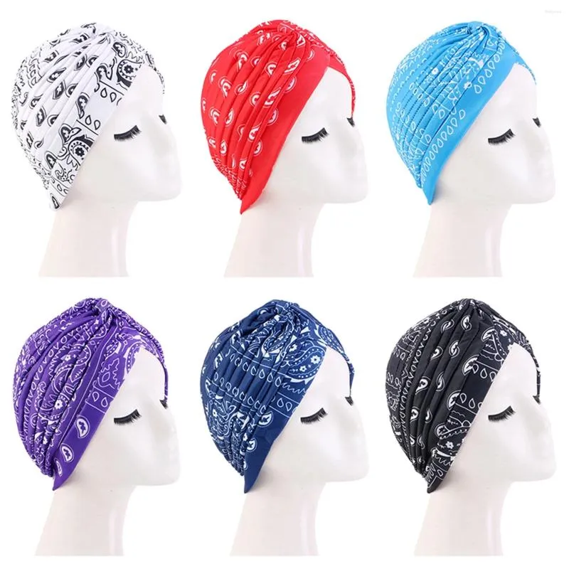 Ball Caps Women Printing Hat Scarf Turban Head Gain Cap Point