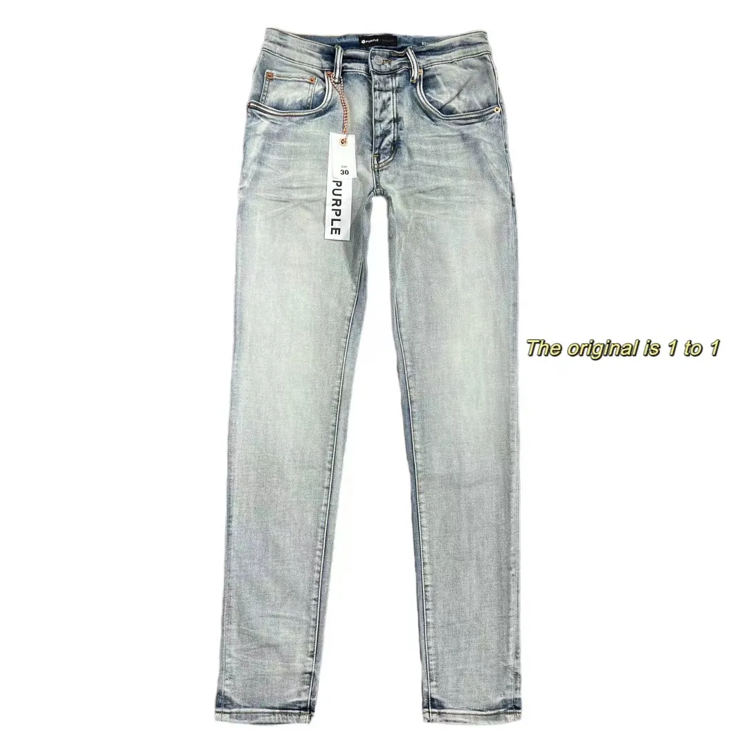 Lila Jeans Designer Jean Herren Denim Hosen Modehosen Gerade Design Retro Street tragen lässige Jogginghose Frauen Robin Mf8y