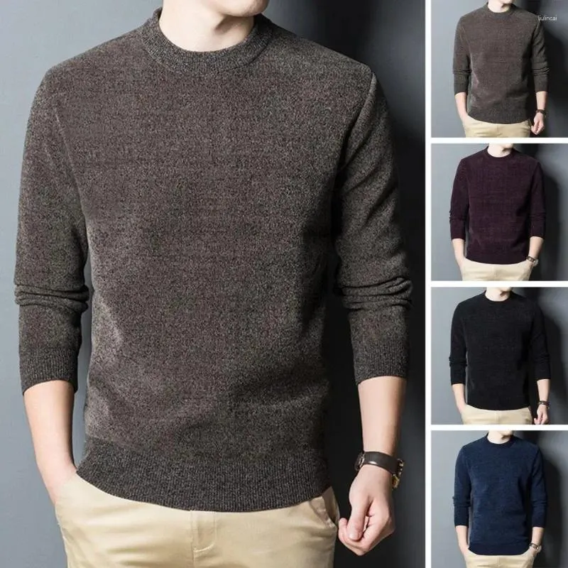 Мужские свитера, мужской свитер, толстый вязаный круглый вырез с длинными рукавами, весенние кофты, повседневный пуловер для офиса и дома