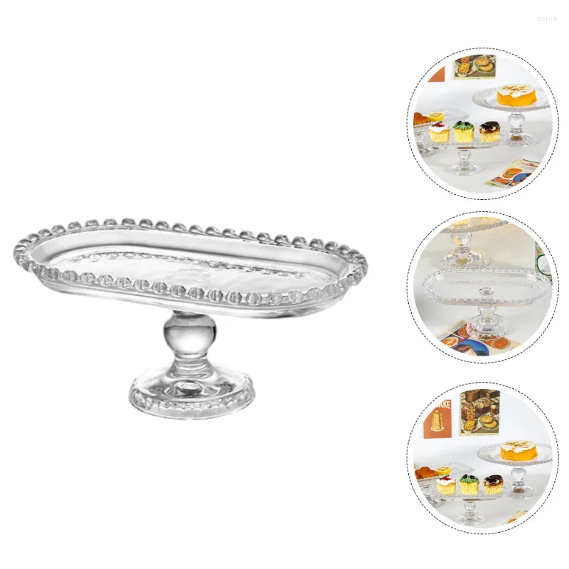 Dinnerware Sets 1Pc Pastry Stand Platter Party Serving Tower Glass Cupcake Plate