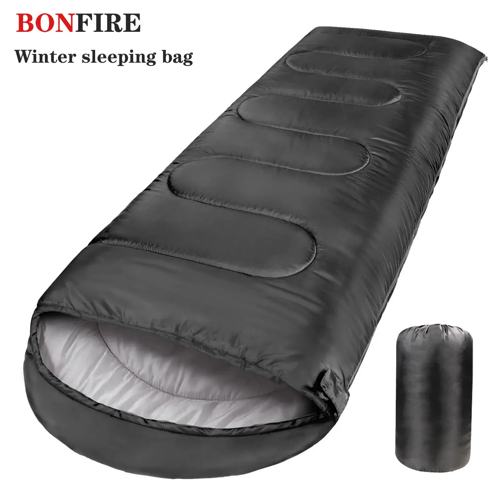 Sleeping Bags Camping Waterproof Bag Portable Cotton Winter Warm Envelope Ultralight Outdoor Hiking Travel 231128