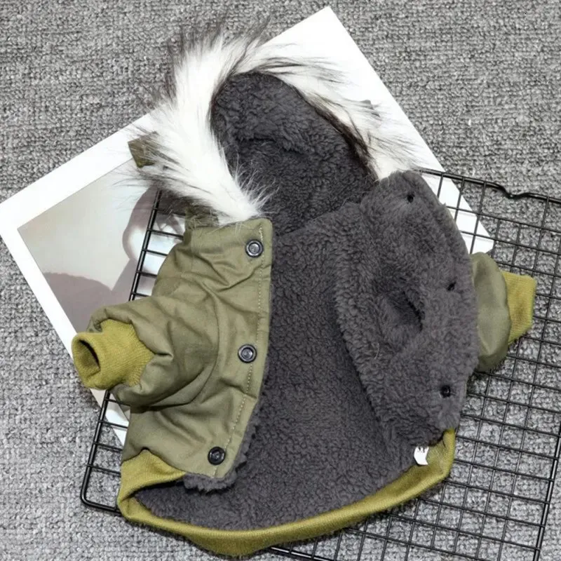 Vêtements de chien vêtements de chien hiver chiot manteau de chien de compagnie veste pour petits chiens moyens épaissir chaud chihuahua yorkies sweat à capuche animaux vêtements 231129