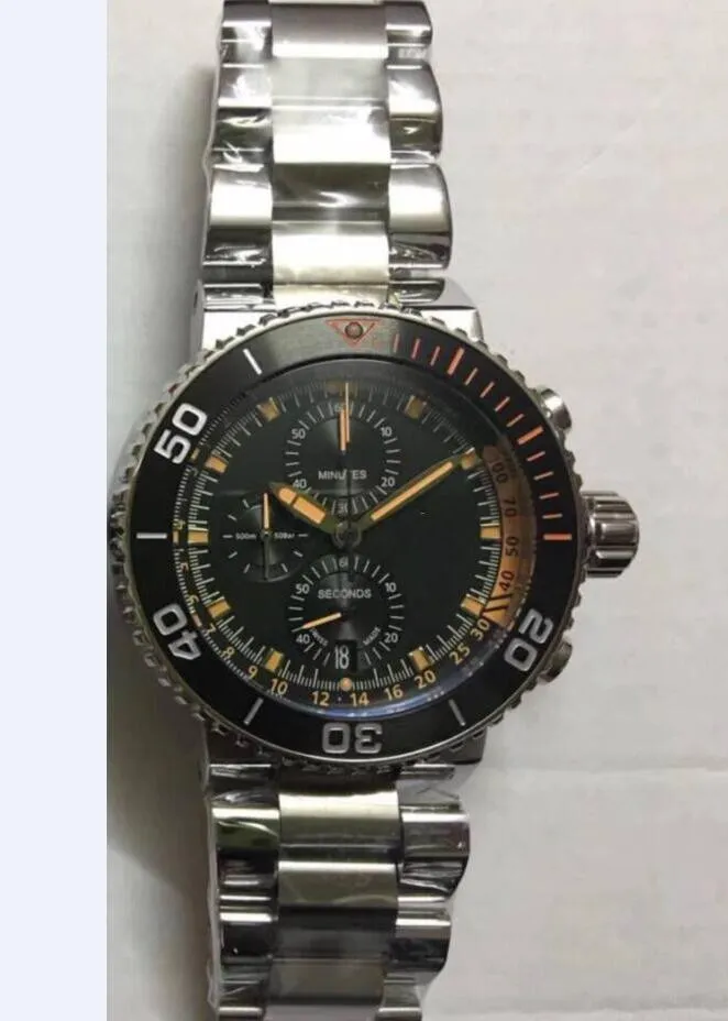 Relógio de pulso de luxo de alta qualidade relógios de moda 44mm movimento de quartzo titânio relógio masculino 733 relógios masculinos