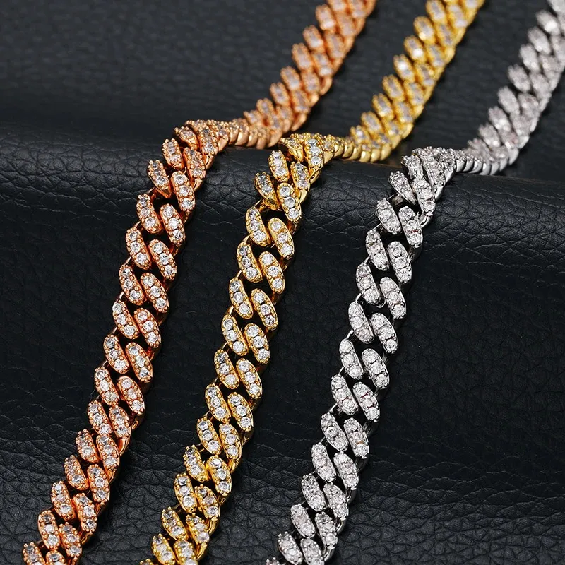 Conjunto De Joyería Collar Pulsera Cadena Eslabón Cubano Miami