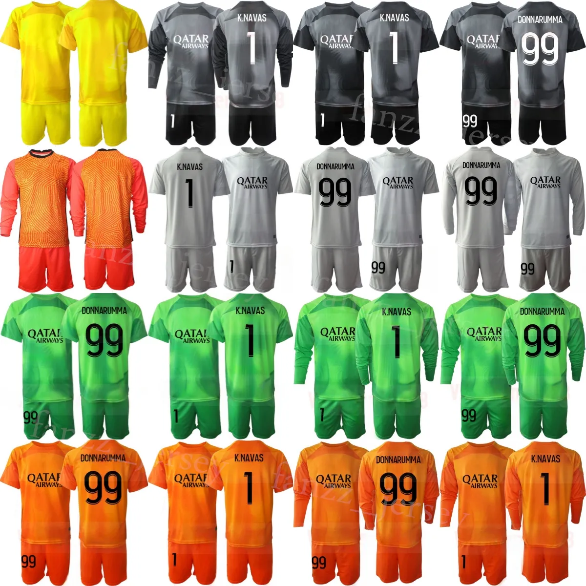 Club Team Men Soccer Gardien de but Sergio Rico Jersey Set 22-23 GK Manches longues Nicolas Douchez Alphonse Areola Gianluigi Donnarumma Keylor Navas Maillot de football BaLi