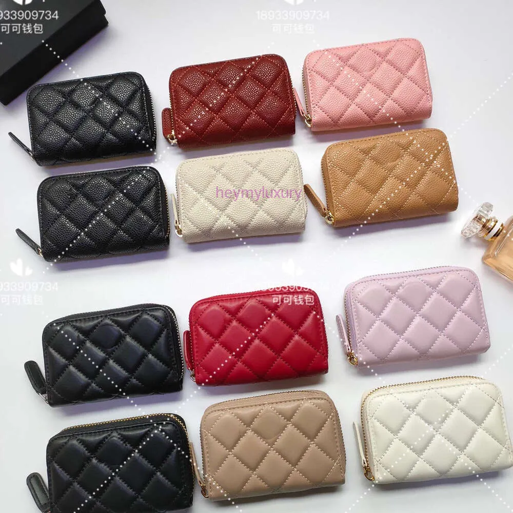 designer chanellies wallets card holder purse Exquisite compact classic card bag with zipper design small zero wallet multiple card slots small card bag