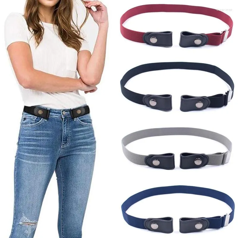 Cinture Senza fibbia Elastico regolabile elasticizzato Invisibile per donne Pantaloni jeans da ragazza Cintura da donna senza fibbia