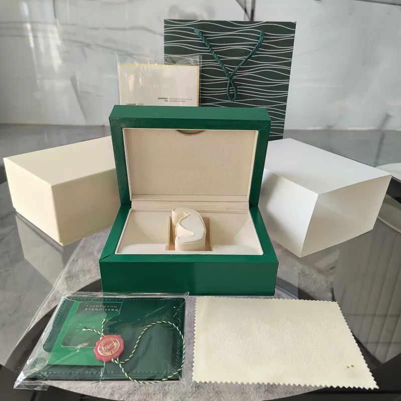 scatole per orologi da uomo rolex Explorer lemans Orologio Dhgate Box Regalo di lusso Custodia in legno per orologi Orologio da yacht Libretto Tag di carte Orologi svizzeri scatole misteriose Abitante