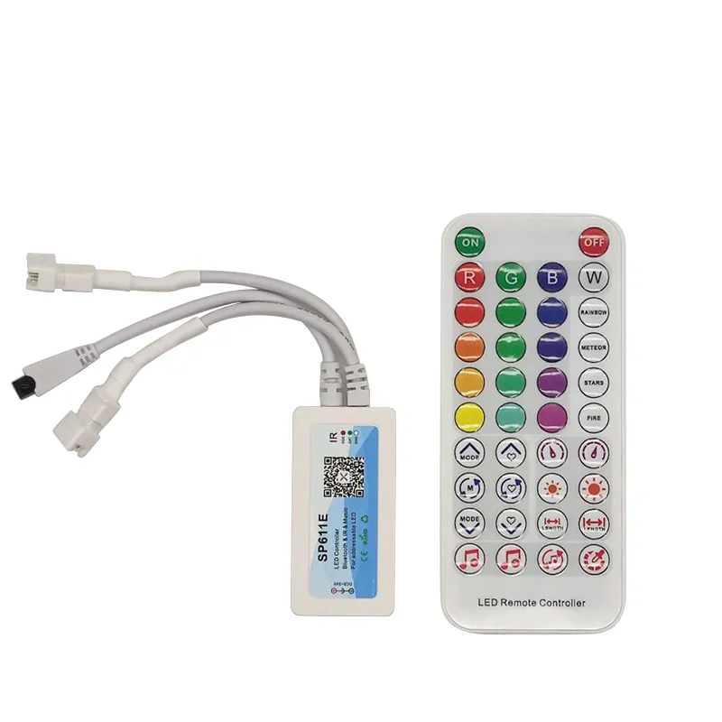 38key IR Remote RGB Controller WS2811 WS2812B Light Strips LED Controller SP611E Music Bluetooth APP Remote Wireless LED Controller