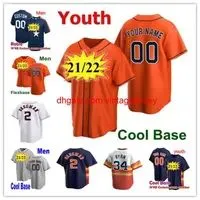 Stitched 2021 2022 Custom S-4XL Men Women kids Jersey 27 Jose Altuve 34 Nolan Ryan George Springer Michael Brantley Yuli Gurriel Alex Bregman