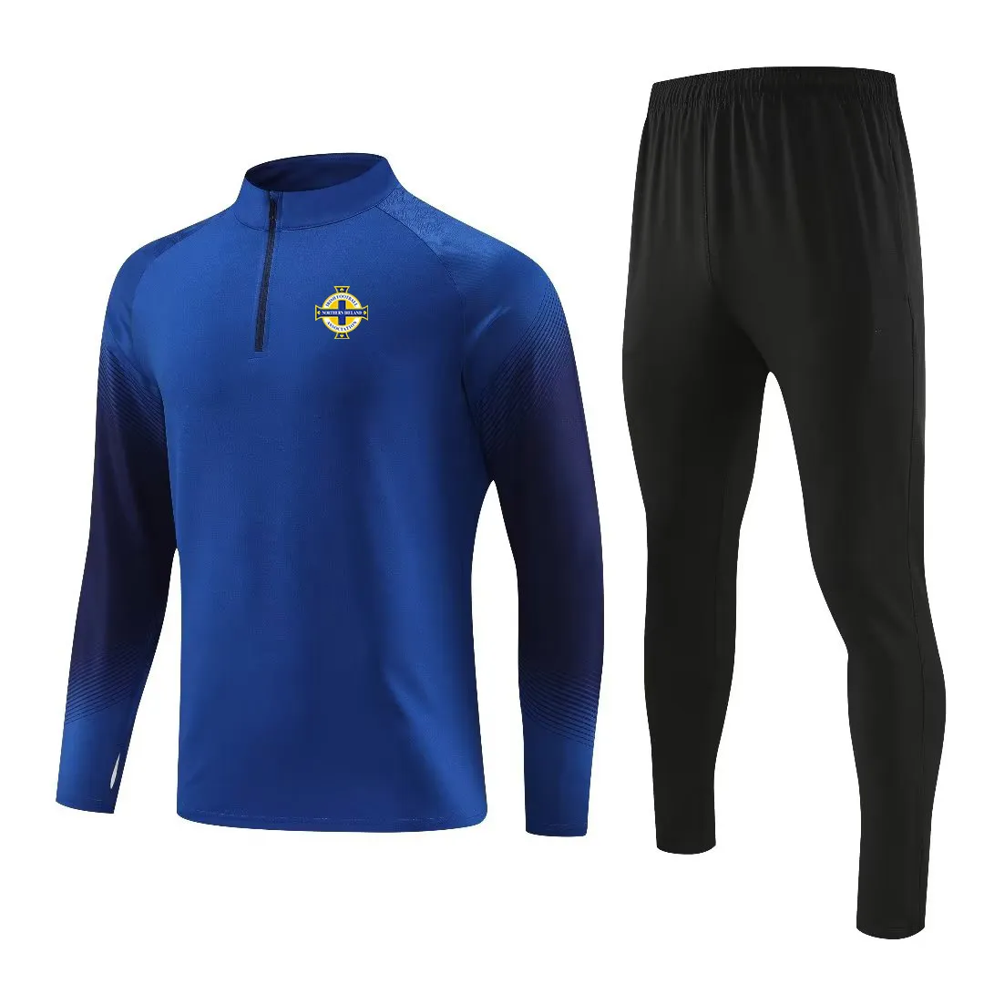 Nordirland Freizeit-Sportbekleidung für Herren, Outdoor-Sportbekleidung für Erwachsene, atmungsaktives Sweatshirt mit halbem Reißverschluss, Jogging, lässiger Langarm-Anzug