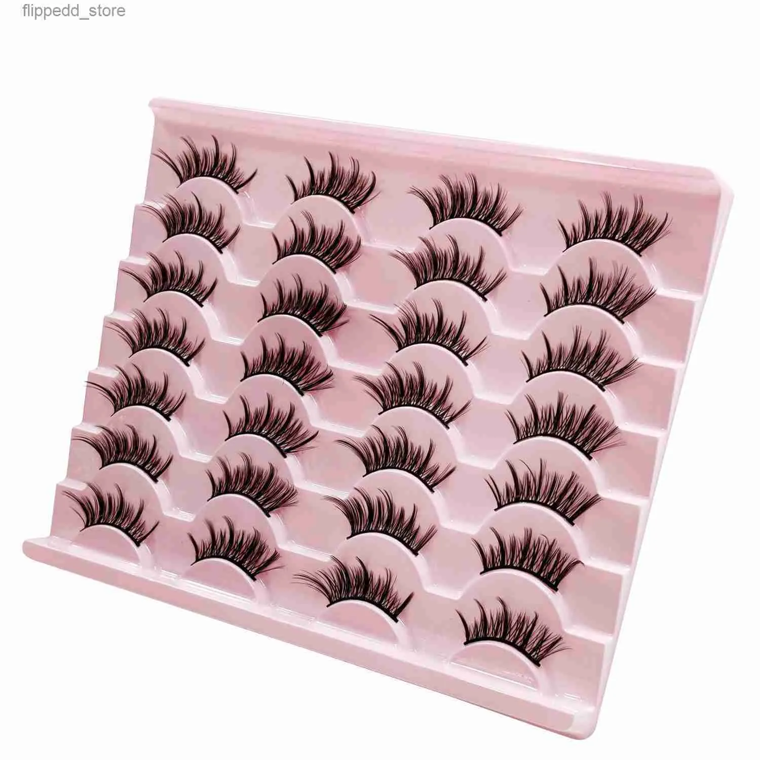 Faux cils 14 paires de cils œil de chat vaporeux Faux vison cils pas cher maquillage Faux cils outils nouveaux demi-cils Q231129