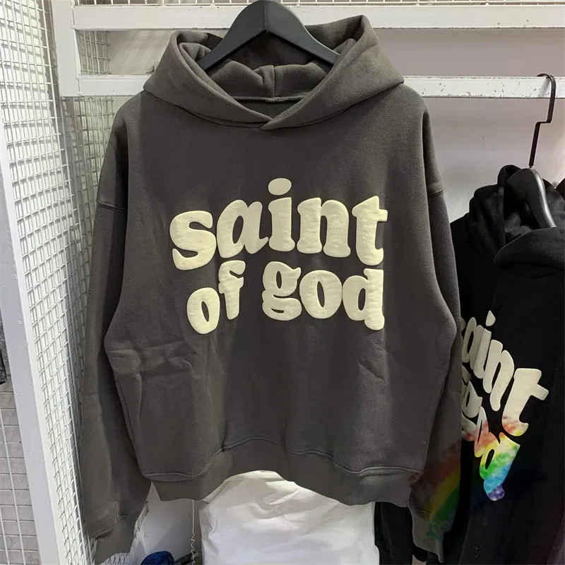 Men's Tracksuits Vintage CPFM Saint of God Hoodie Men Women Puff Print Michael Sweatshirts Oversize Pullovers Hooded 231129