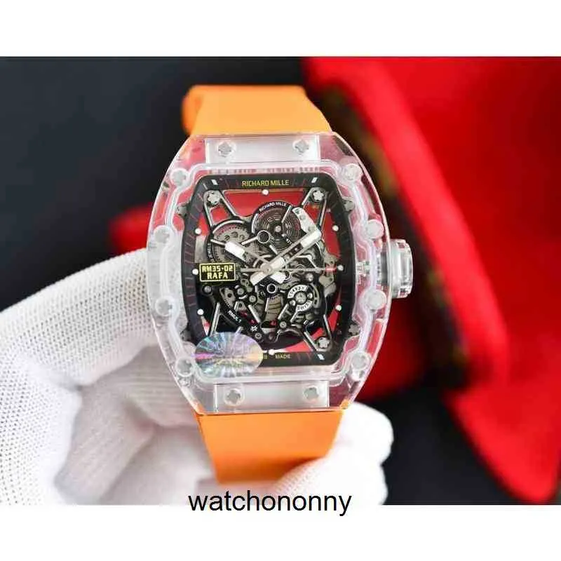 Luxe horloges voor heren Mechanisch horloge Richa Mill Rm35-02 Volautomatisch mechanisch uurwerk Saffierspiegel Rubberen horlogeband Zwitsers merk