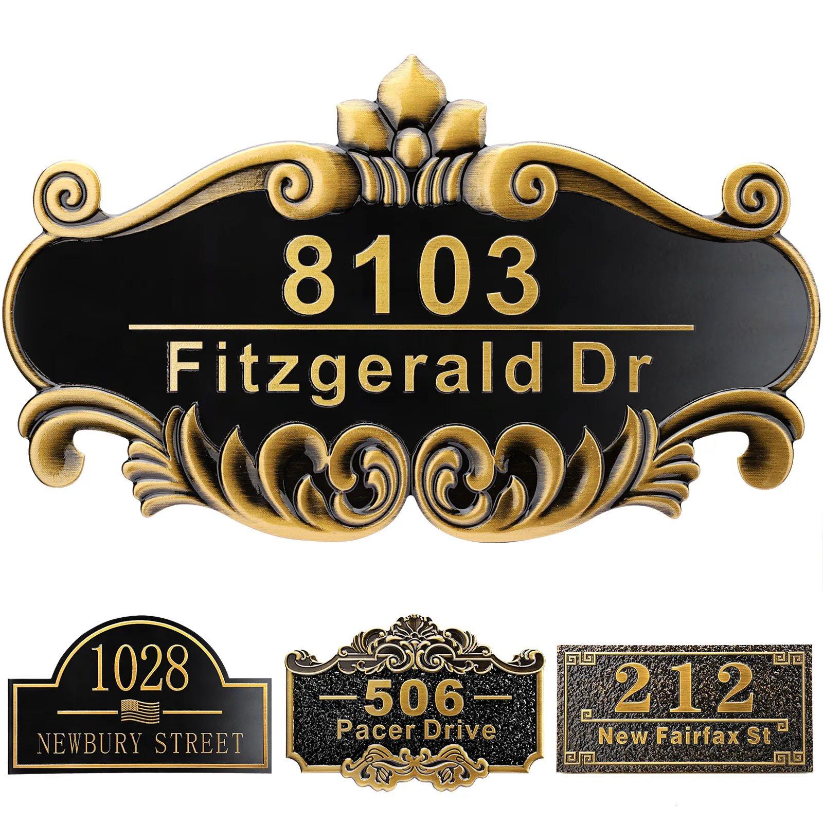 Annan heminredning Personlig vintageadress Plack Custom Plate House Number Sign For Apartment Mailbox Numbers Street Name 230428