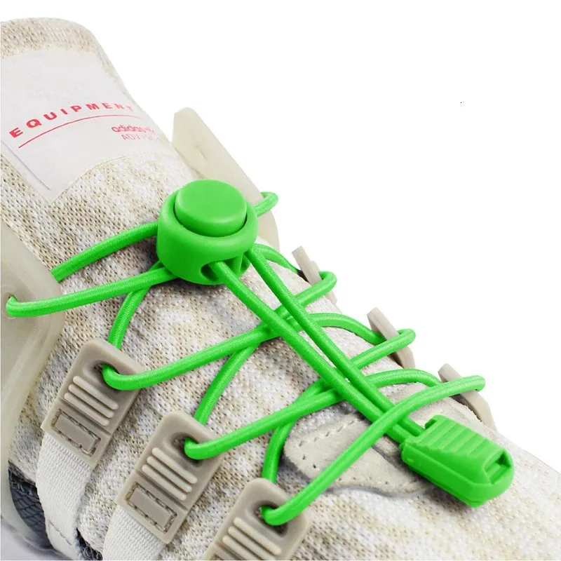 Shoe Parts Accessories Quality Lock laces Round Tennis Laces Without ties Adult Kids Sneakers Elastic Shoelaces Rubber Bands for Shoes Accesories 231128