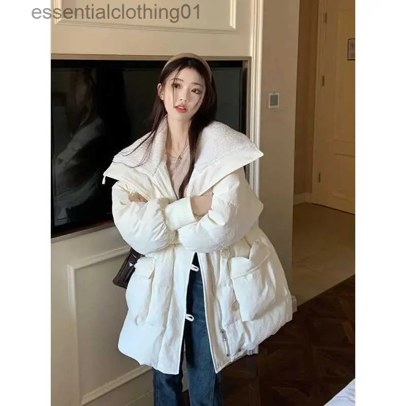 Parka femme Sandro Rivers grande doudoune revers femmes 2023 nouveau abordable luxe mode mi longue ample rembourr manteau femmes hiver L231129
