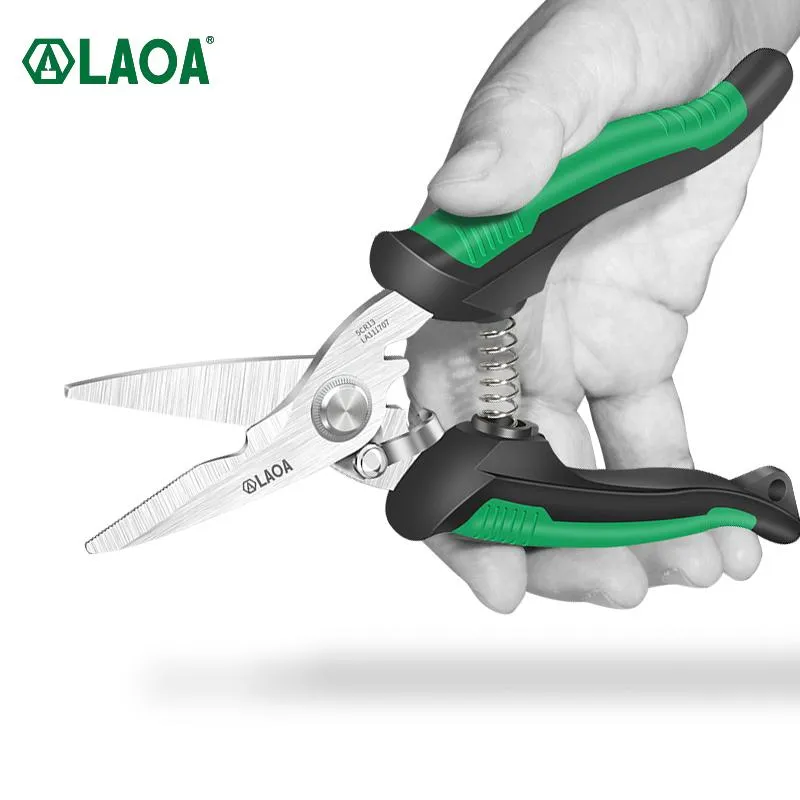 Schaar Laoa Garden Pruning Shearsステンレス鋼トリミングプルーニングツール家庭シザー多機能電気技師ワイヤーカッター