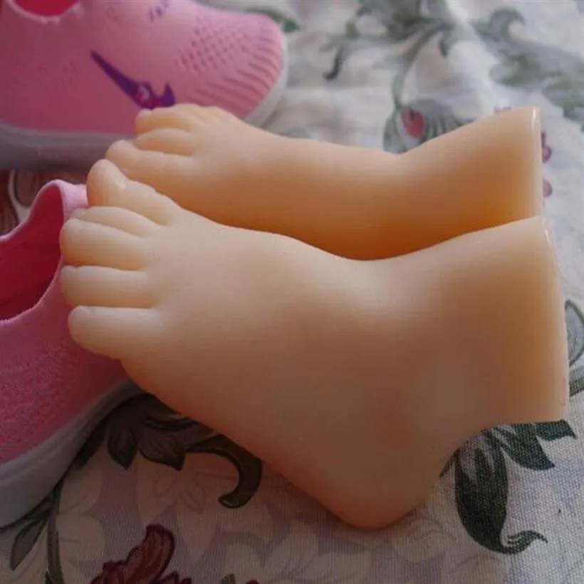 12cm Reallife 시뮬레이션 여성 발 마네킹 어린이 신발 촬영 촬영 전시 소품 소아과 의료 침술 그림 1 pie325g