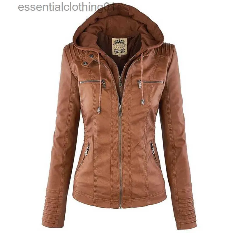 Parkas d'hiver en simili cuir pour femmes, manteaux de base décontractés pour dames, vestes de base imperméables et coupe-vent Fe Ropa de jer L231129