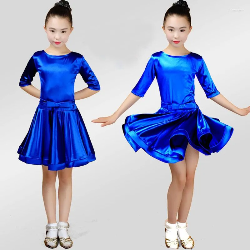 Scene Wear Kid Latin Dance Dress for Girls Dancing Costumes Girl Standard Ballroom Dresses Children Costume