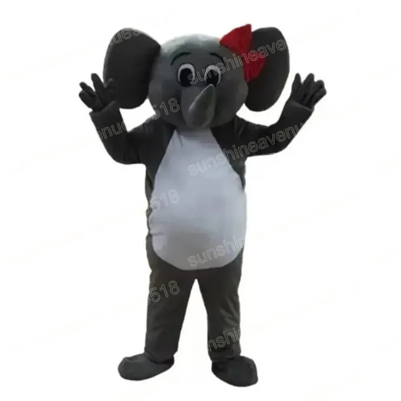 Dimensioni adulte Grey Elephant Mascotte Costume Caratteristica del carnivale di Carnival Unisex Halloween festa di compleanno Outfit per esterno per uomini donne