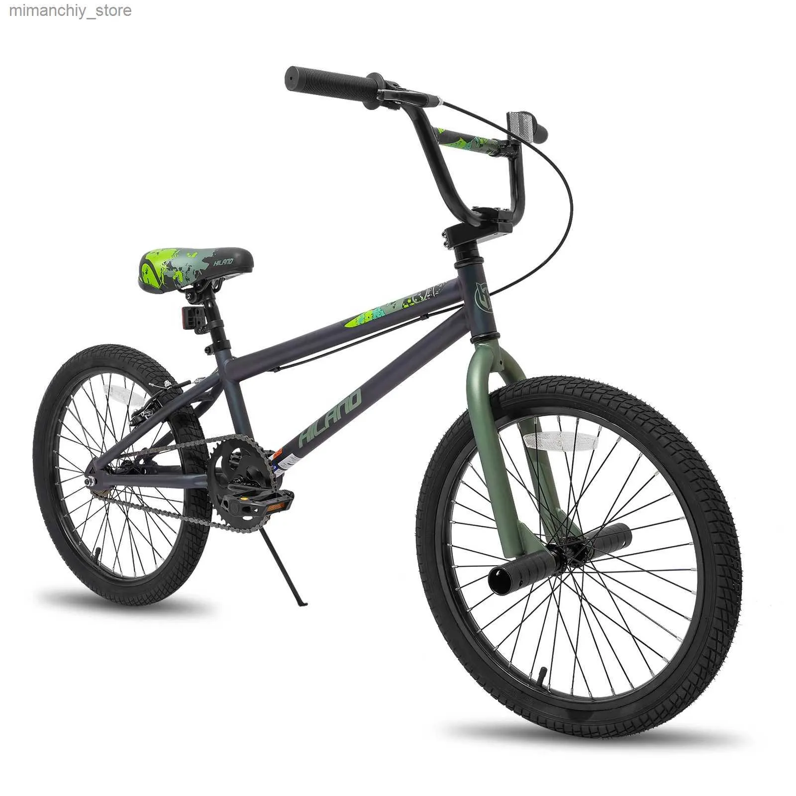 Biciclette Hiland BMX Bike 20/24/26 pollici per principianti e avanzati con 2 picchetti per bambini Adulti Multipors Free Sty Q231129