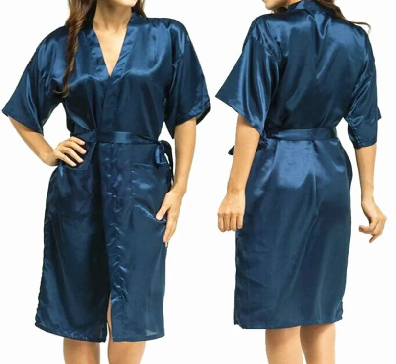 Plus Size Satin Kimono Male Bathrobe For Men And Women Sexy Silk