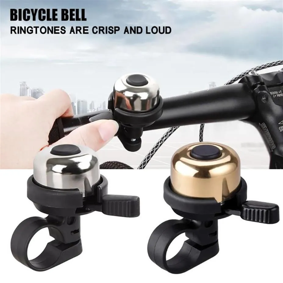 Cykelhorn Säkerhetscykling Bicycle Styrbar Metal Ring Bell Horn Sound Alarm MTB Tillbehör Utomhus Skydd Ringar232i