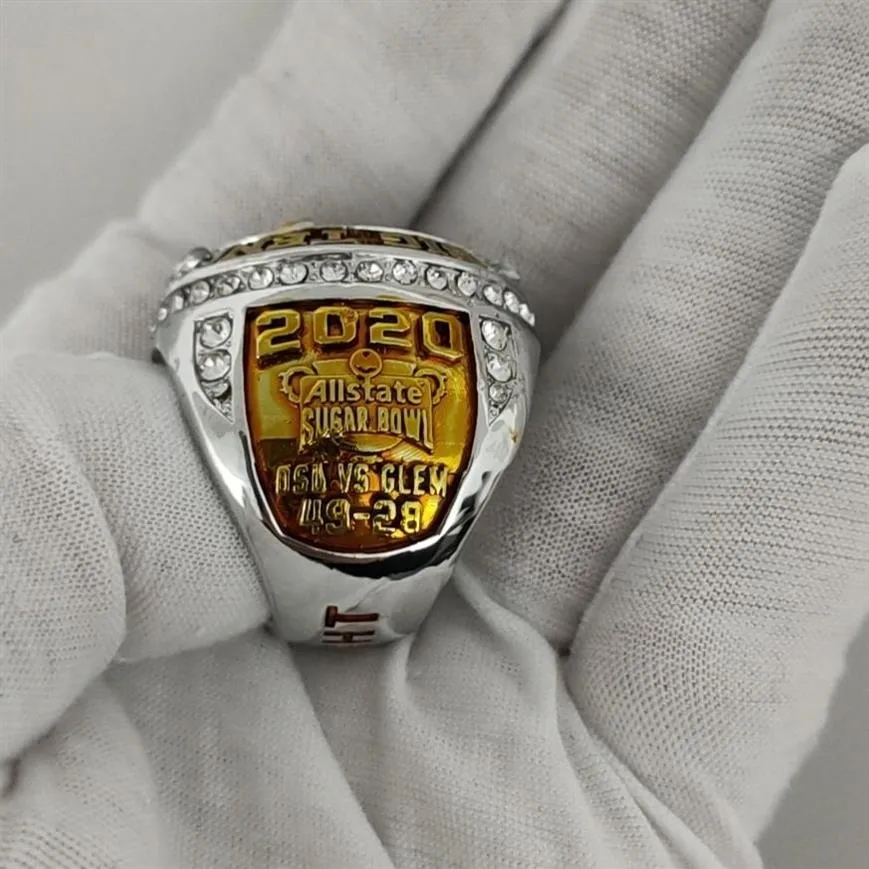 Bague des champions de l'Université d'État de l'Ohio 2020 Big Ten All State Sugar Bowl Football Entraîneur-chef Championnat Rings342M